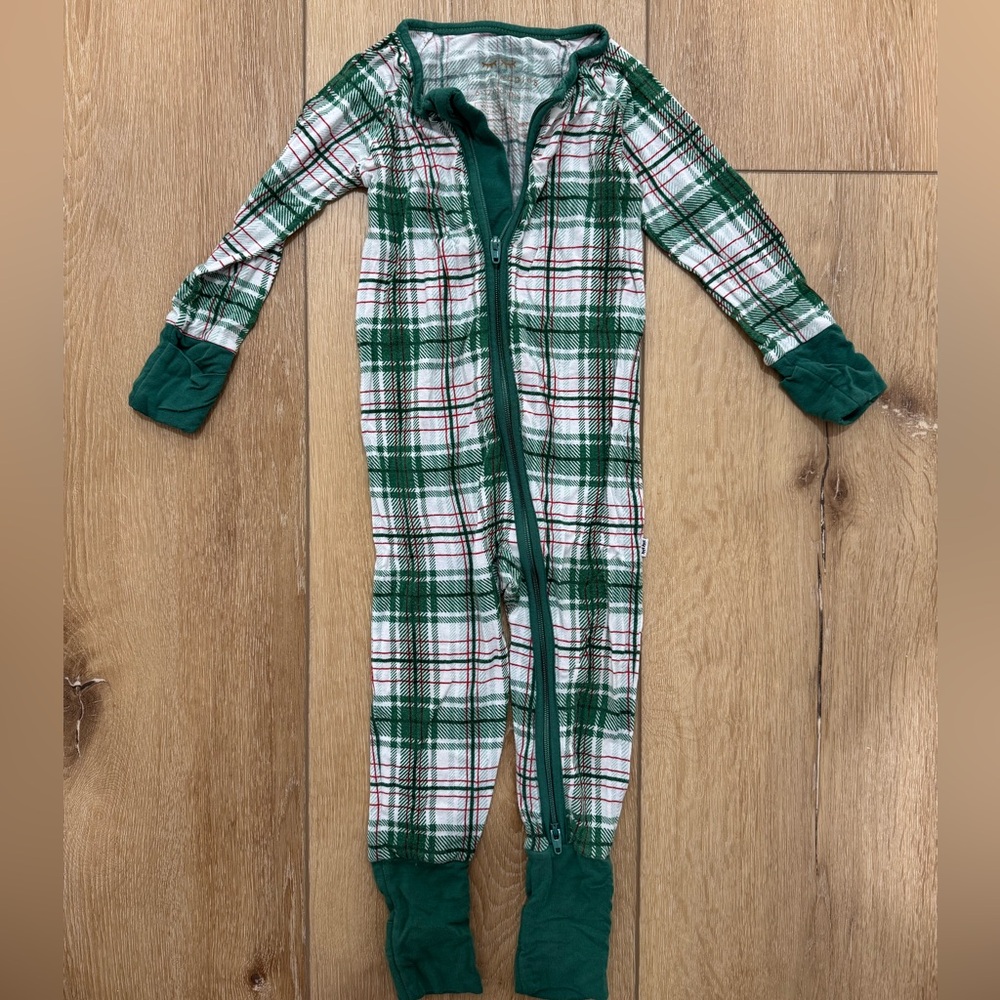 Little Sleepies Green Plaid PJs